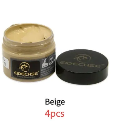 Leather repair cream 50ml container for car seat colour restoration in multiple colours including black and brown