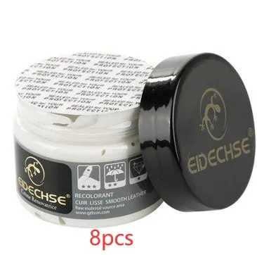 Leather repair cream 50ml container for car seat colour restoration in multiple colours including black and brown