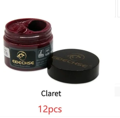 Leather repair cream 50ml container for car seat colour restoration in multiple colours including black and brown