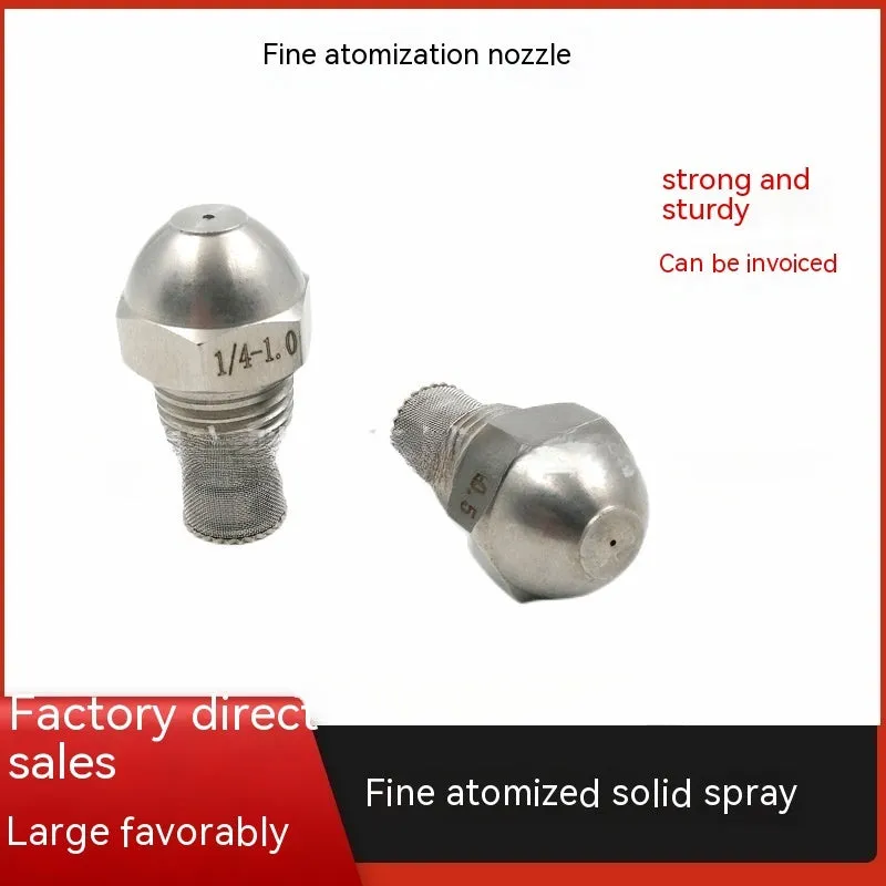 304 stainless steel industrial spray nozzle with external thread and two-point orifice