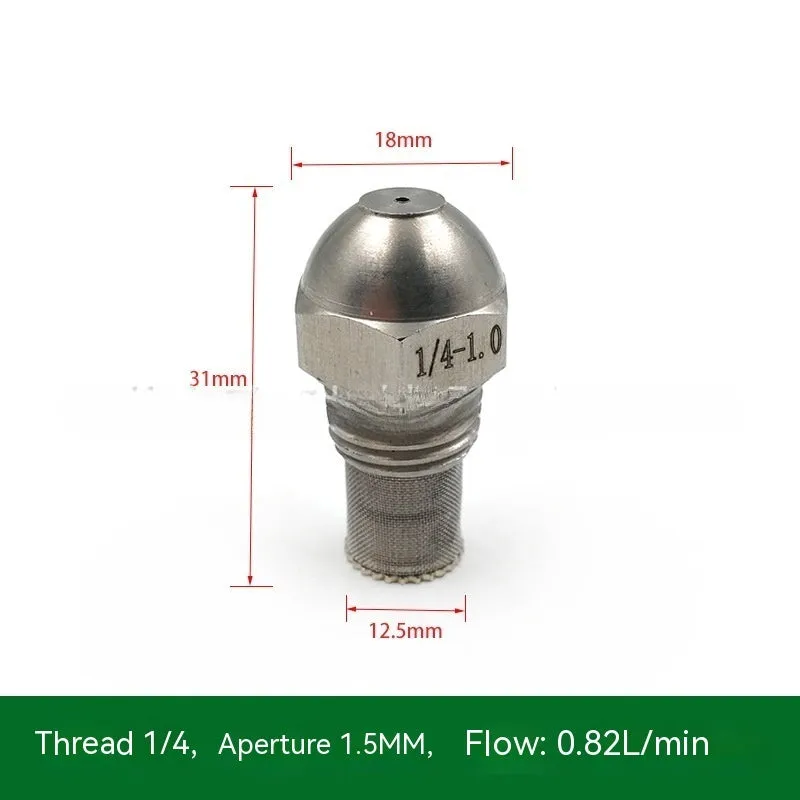 304 stainless steel industrial spray nozzle with external thread and two-point orifice