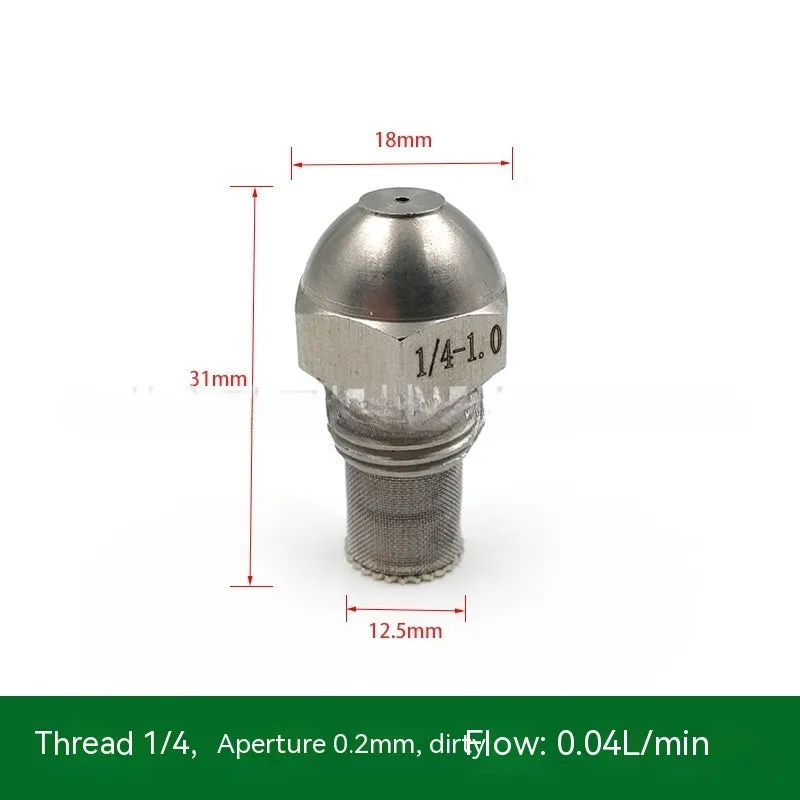 304 stainless steel industrial spray nozzle with external thread and two-point orifice