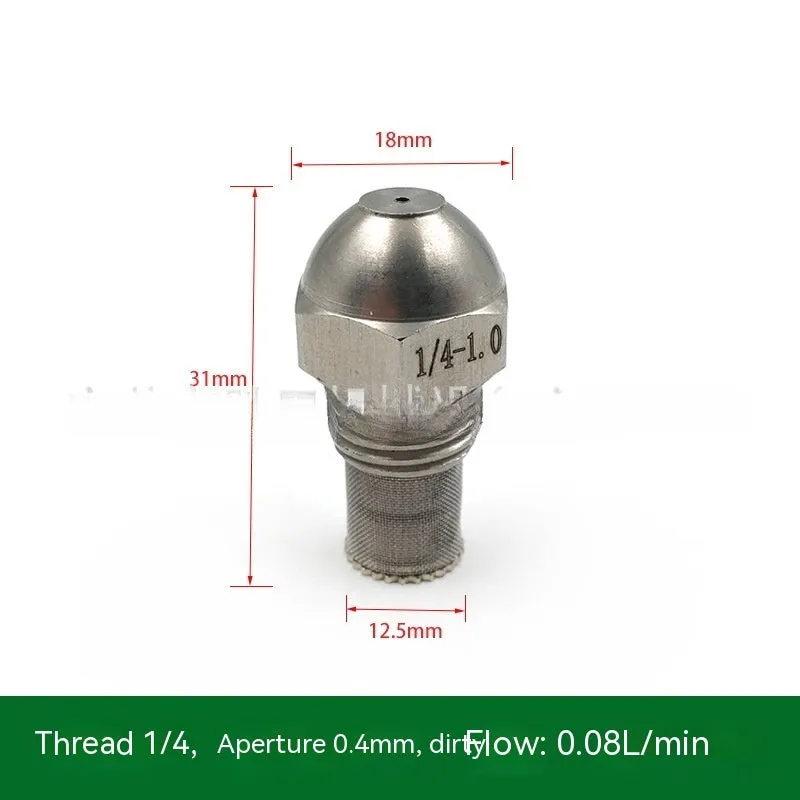 304 stainless steel industrial spray nozzle with external thread and two-point orifice