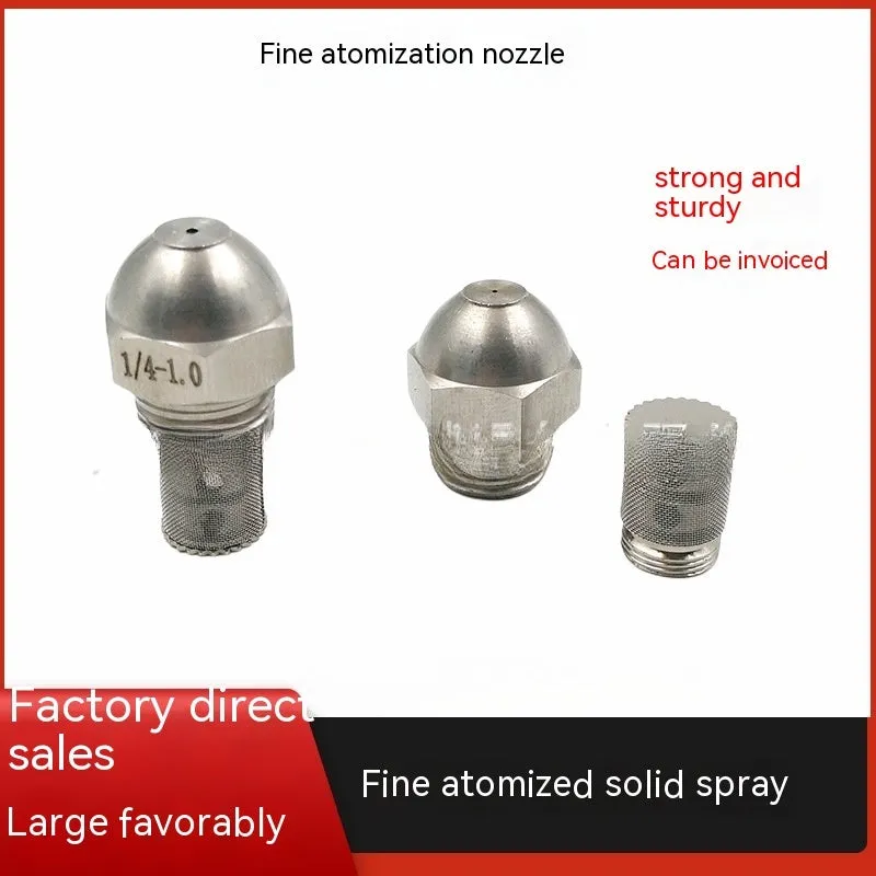 304 stainless steel industrial spray nozzle with external thread and two-point orifice