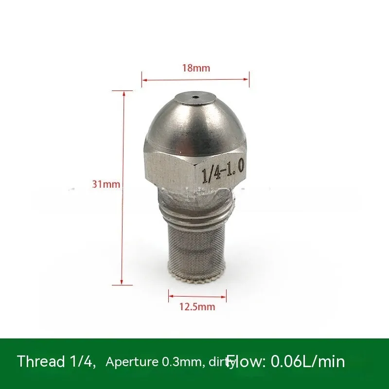 304 stainless steel industrial spray nozzle with external thread and two-point orifice