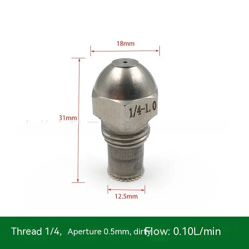 304 stainless steel industrial spray nozzle with external thread and two-point orifice