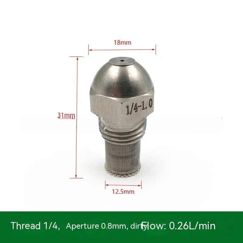 304 stainless steel industrial spray nozzle with external thread and two-point orifice