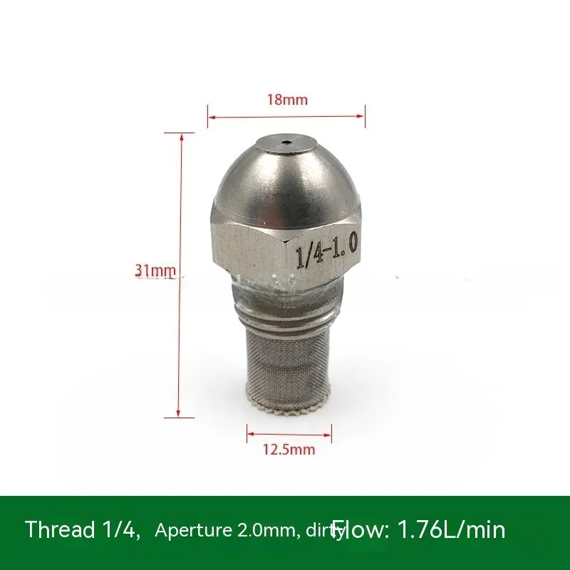 304 stainless steel industrial spray nozzle with external thread and two-point orifice