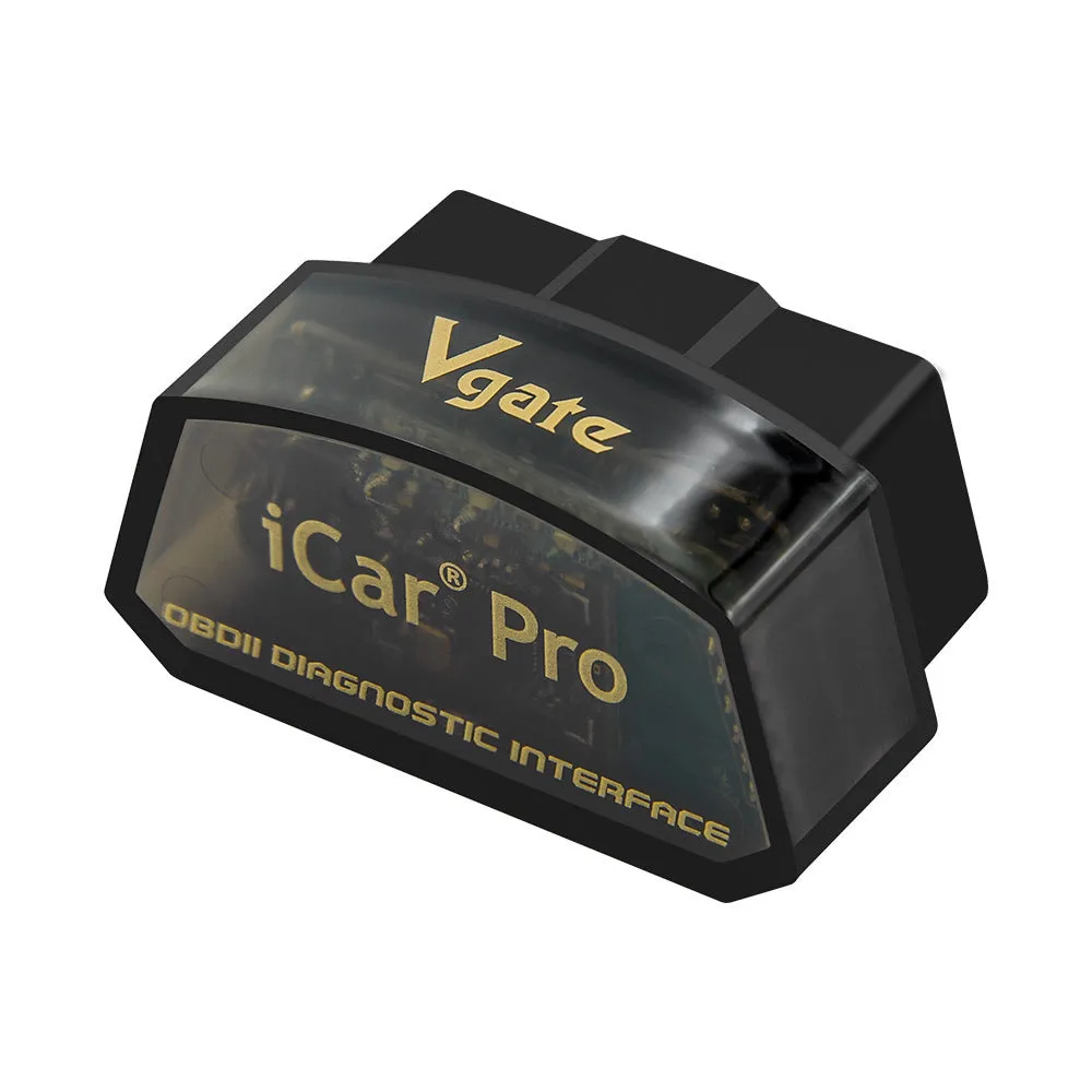 Vgate iCar Pro V2.2 OBDII Bluetooth 4.0 BLE scanner black with OBDII connector for car diagnostic