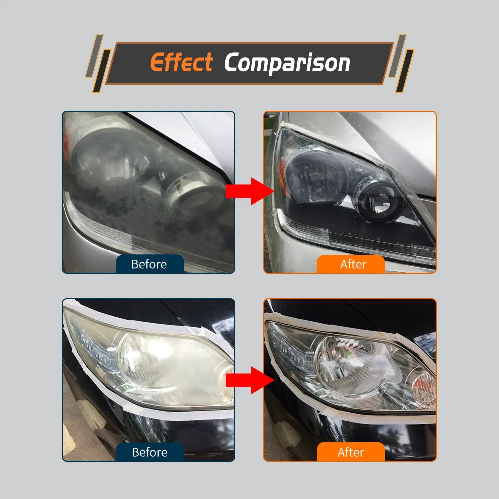 HGKJ car headlight repair kit 30ml with coating, sandpaper, and sponge
