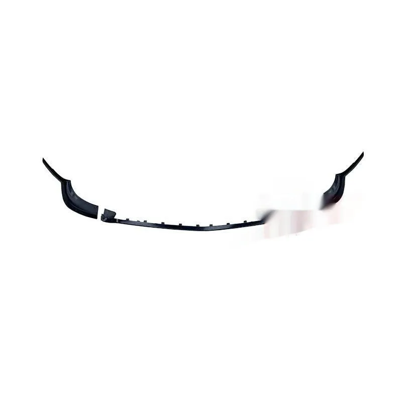 Front car bumper lip spoiler in Bright Black finish, universal fit single-piece design