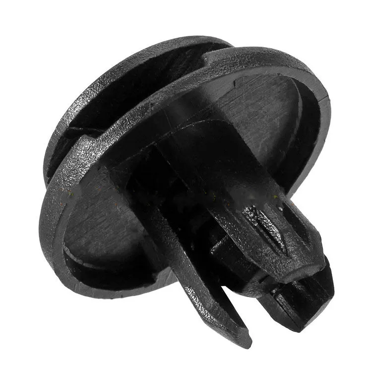50-piece black plastic automotive rivet fastener kit YT1119 with 8mm hole size on white background