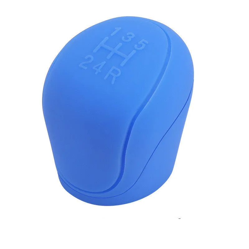 Universal silicone car gear cover in black with non-slip textured surface for driving