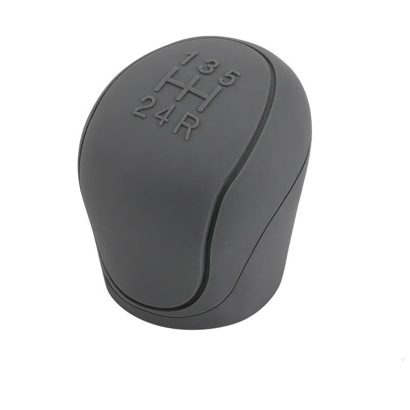 Universal silicone car gear cover in black with non-slip textured surface for driving