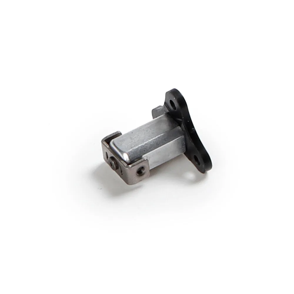 Metal drone motor rotating shaft front and rear arm replacement part on white background