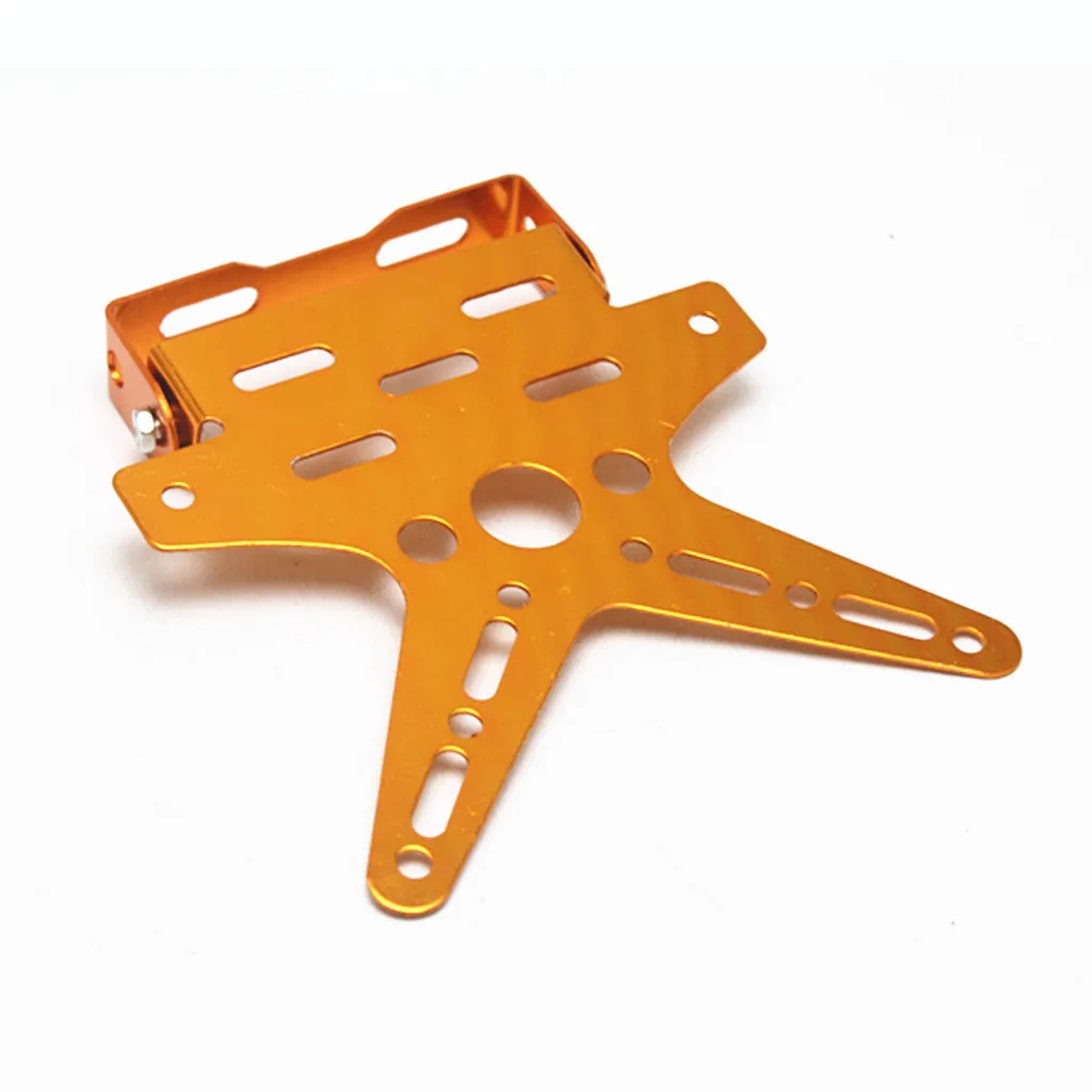 Aluminium alloy bat-shaped motorcycle licence plate frame in silver, adjustable angle, length 16.8 cm width 16 cm