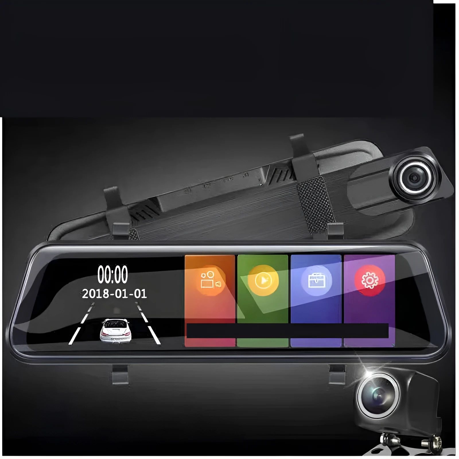 HD night vision front and rear 10 inch 12 inch streaming media electronic rearview mirror with dual lens