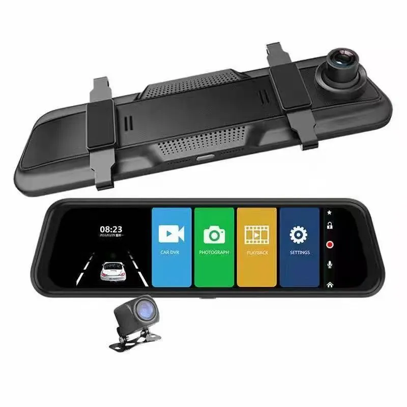 HD night vision front and rear 10 inch 12 inch streaming media electronic rearview mirror with dual lens