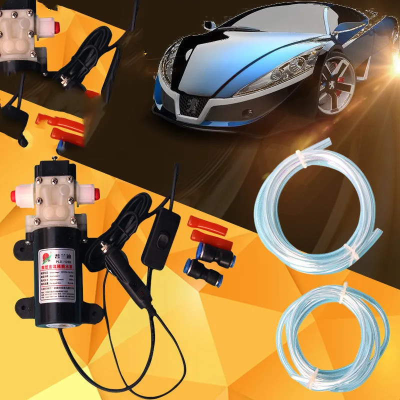 Self-priming electric oil changer with cigarette lighter plug and fish clip steel pipe