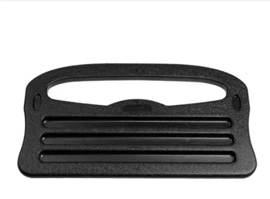Black HDPE car steering wheel tray large size 42x28cm on a car steering wheel