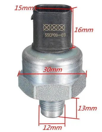 Black brake oil pressure sensor OE 55CP09-03 for vehicle hydraulic braking system