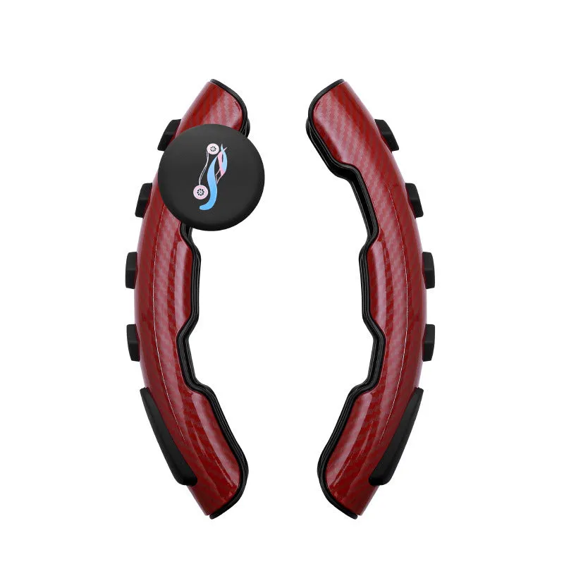Steering wheel booster ball with ABS and rubber construction in carbon fibre black finish, 22cm height