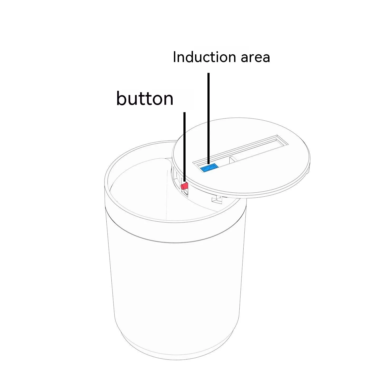 Silver intelligent induction ashtray with automatic opening infrared sensor