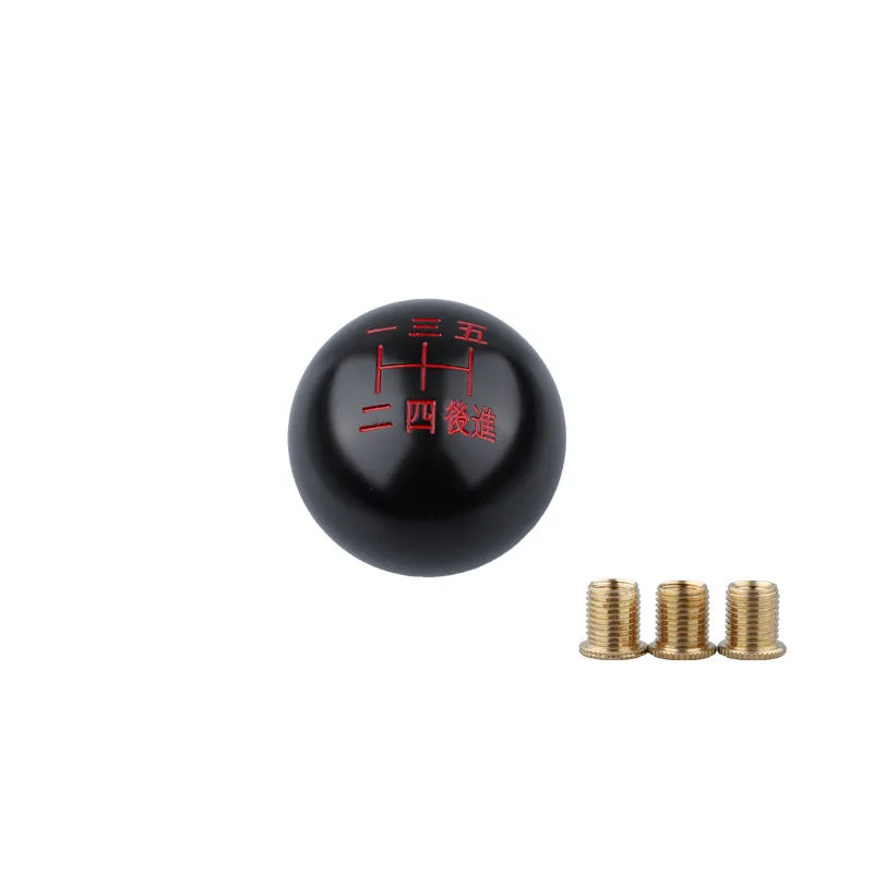Aluminium alloy round car gear shift knob replacement in multiple colour options for manual transmission vehicles