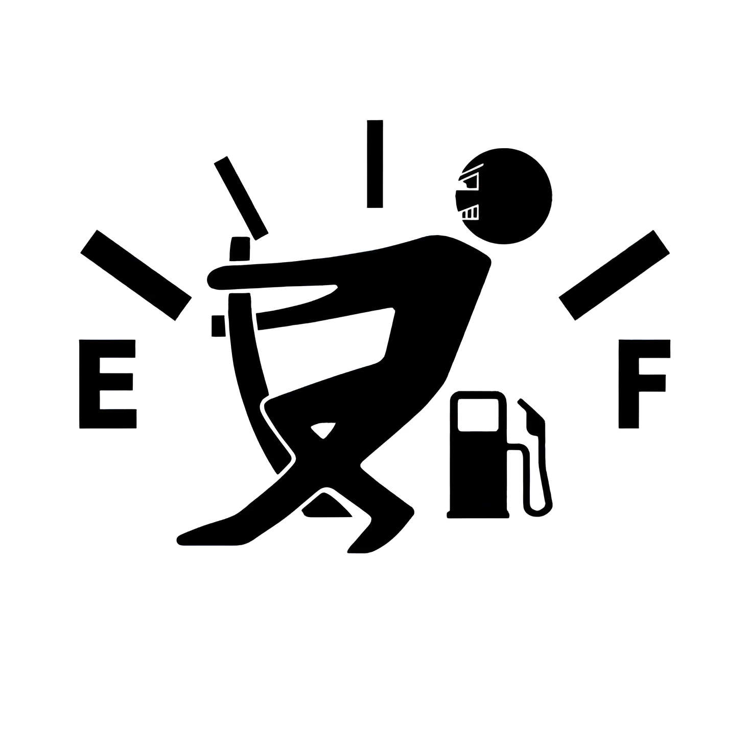 12.7cm x 9cm reflective insufficient oil warning sticker for fuel truck in black