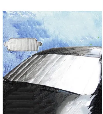Silver car sunshade front windshield cover 150x70cm cotton aluminium