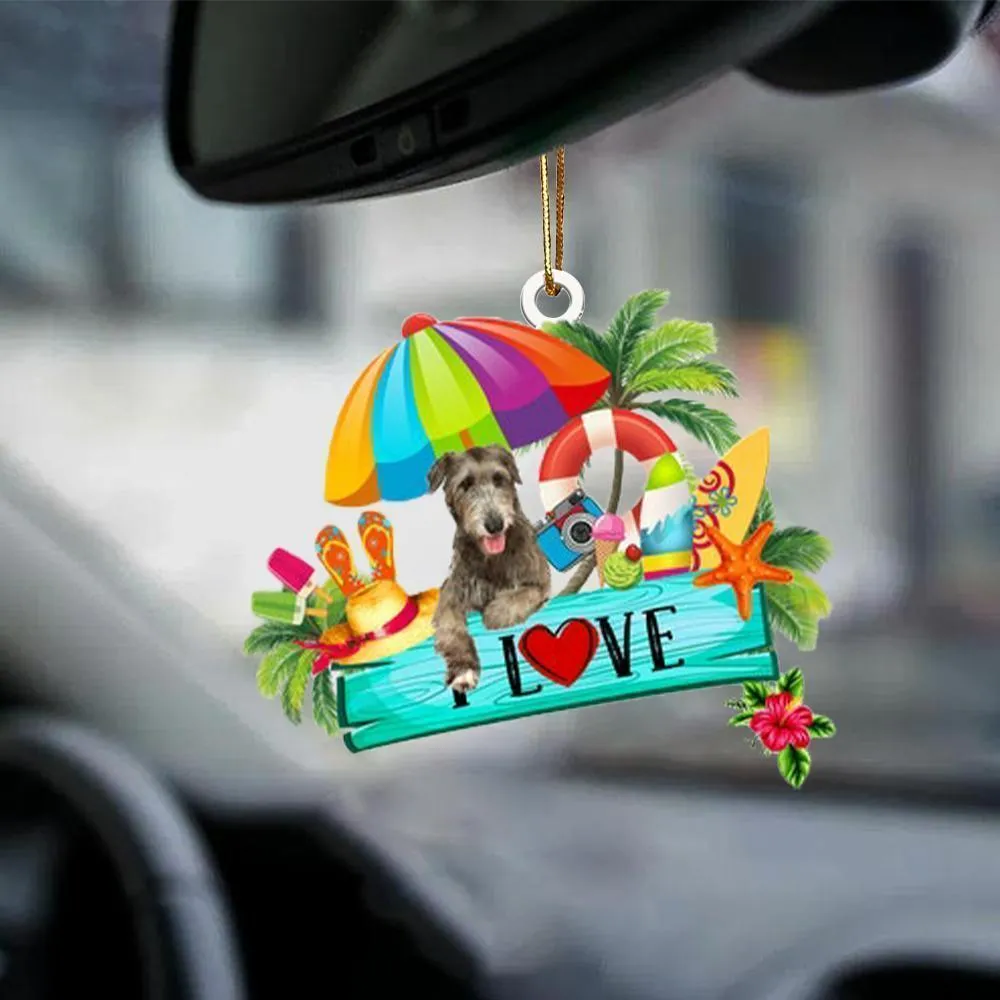 Sleeping dog angel acrylic car pendant ornament with glossy finish, 10cm length