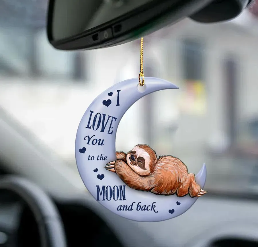 Sleeping dog angel acrylic car pendant ornament with glossy finish, 10cm length