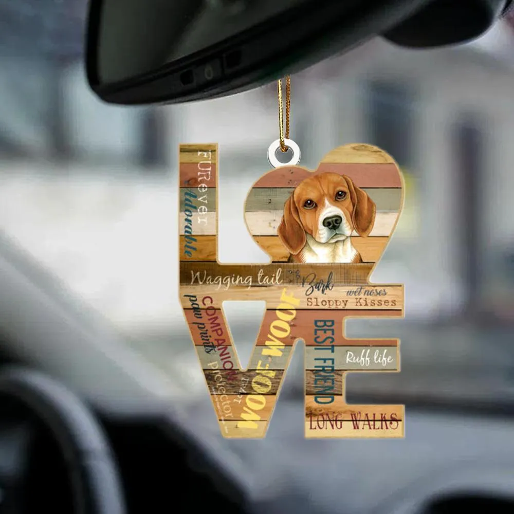 Sleeping dog angel acrylic car pendant ornament with glossy finish, 10cm length
