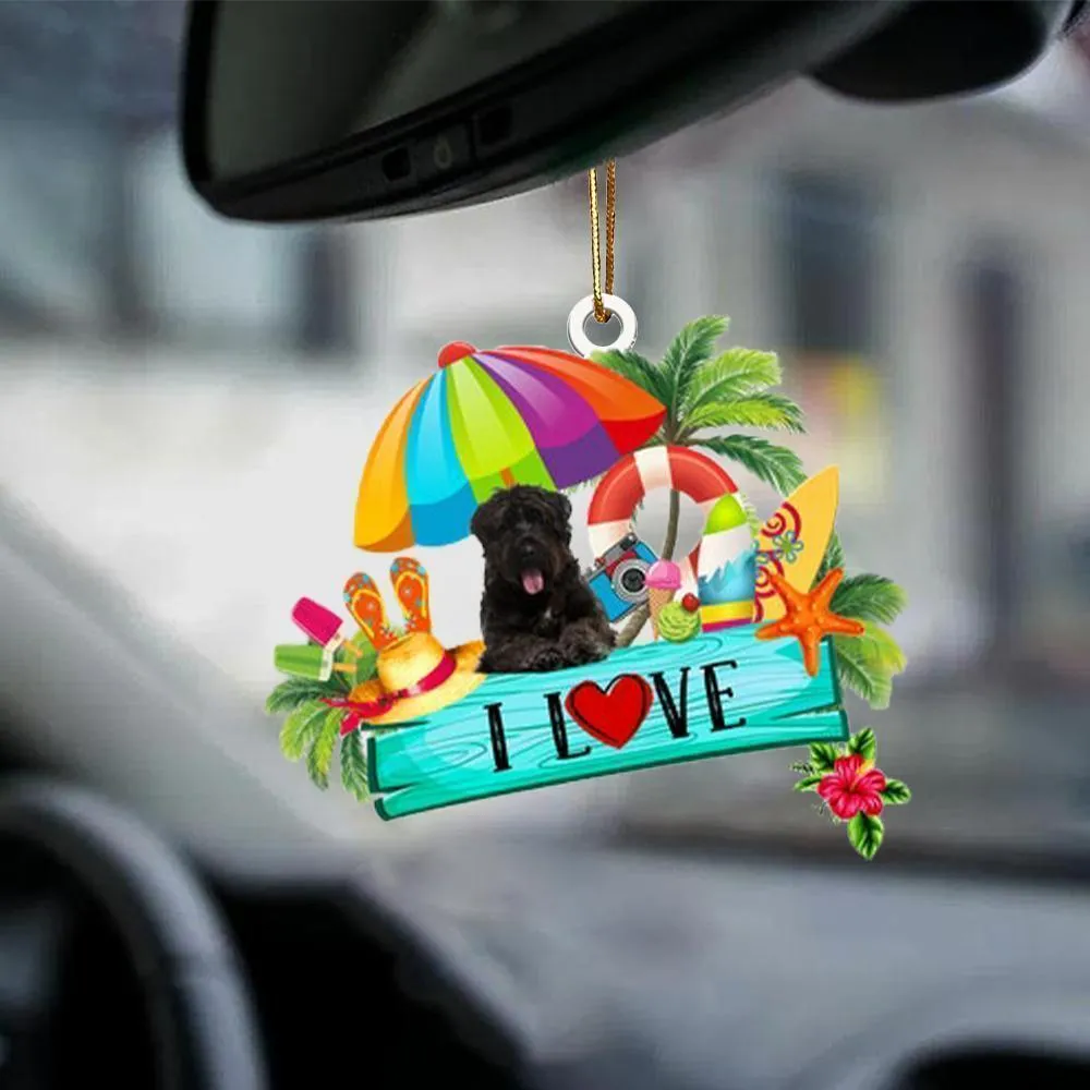 Sleeping dog angel acrylic car pendant ornament with glossy finish, 10cm length