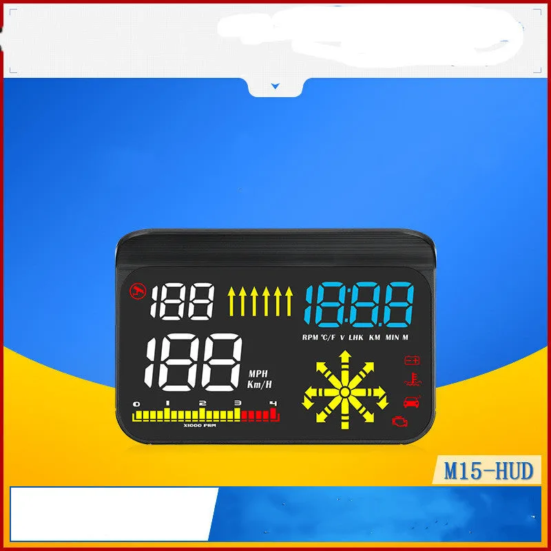 Black OBD HUD head-up display with 3.5 inch LED screen for GM vehicles