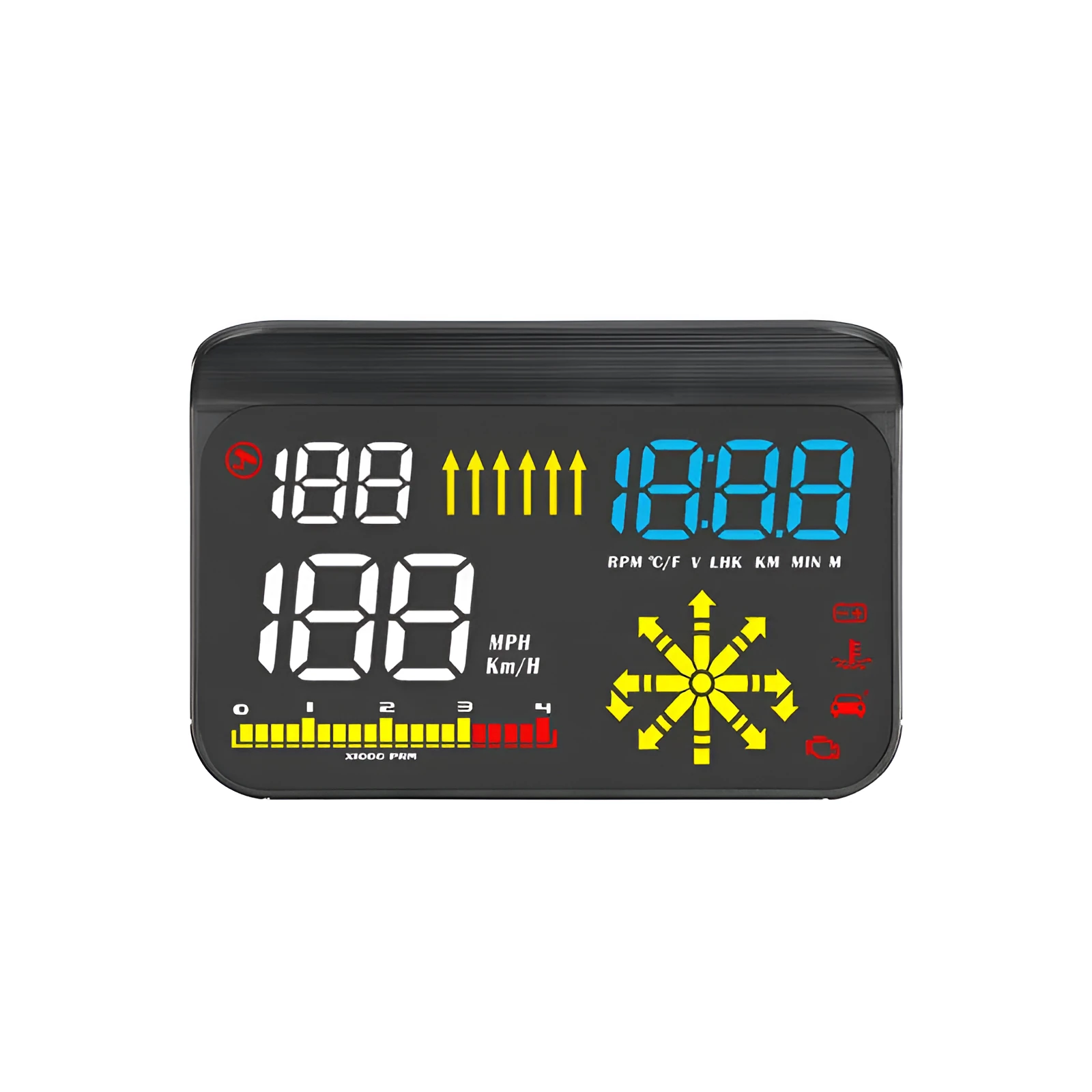 Black OBD HUD head-up display with 3.5 inch LED screen for GM vehicles