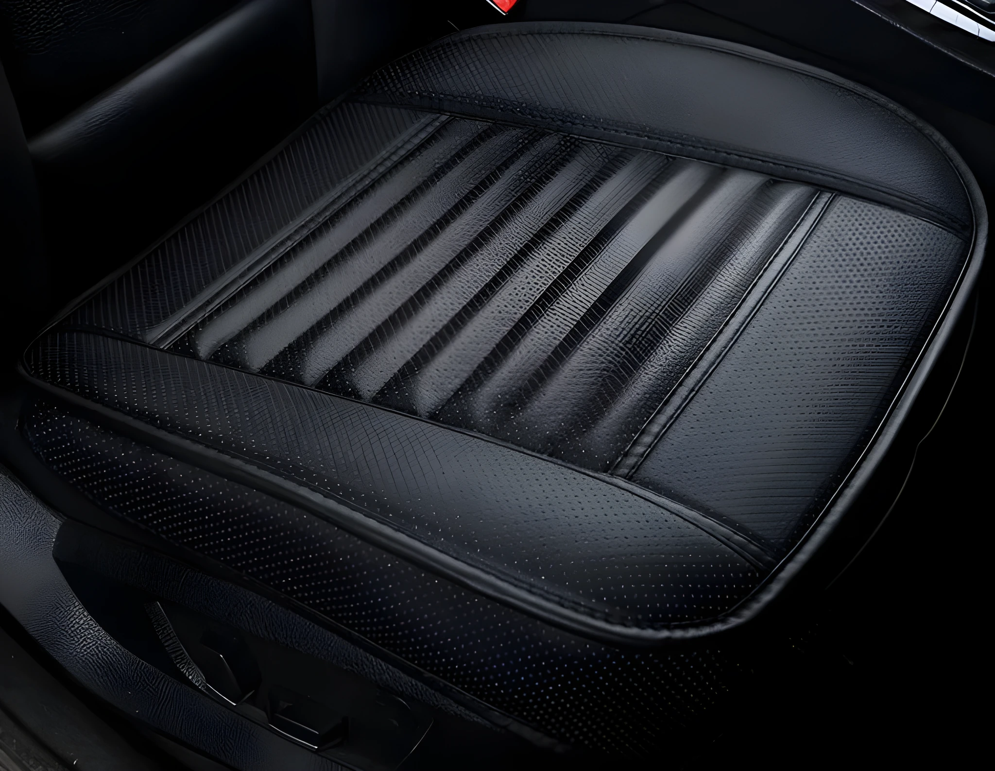 3D single seat car cushion in PU leather with bamboo charcoal – universal fit, five colours