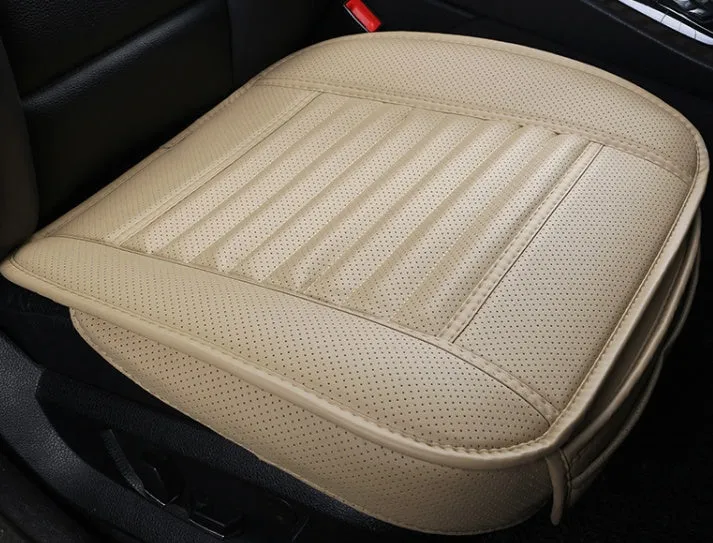 3D single seat car cushion in PU leather with bamboo charcoal – universal fit, five colours