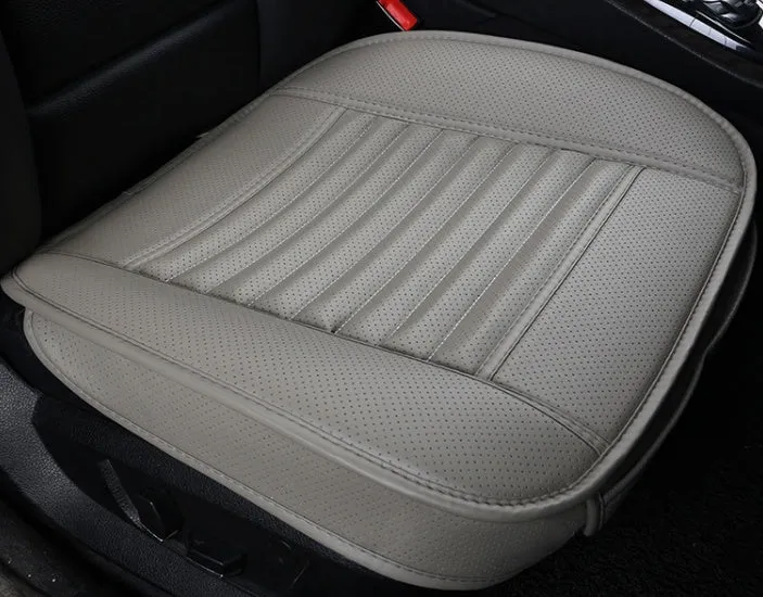 3D single seat car cushion in PU leather with bamboo charcoal – universal fit, five colours