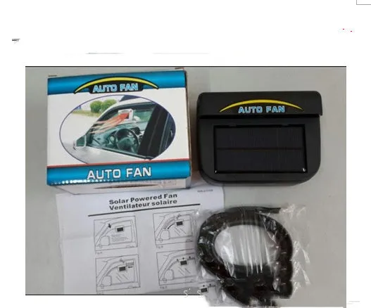 Solar car cooler with ABS housing and exhaust fan for vehicle ventilation
