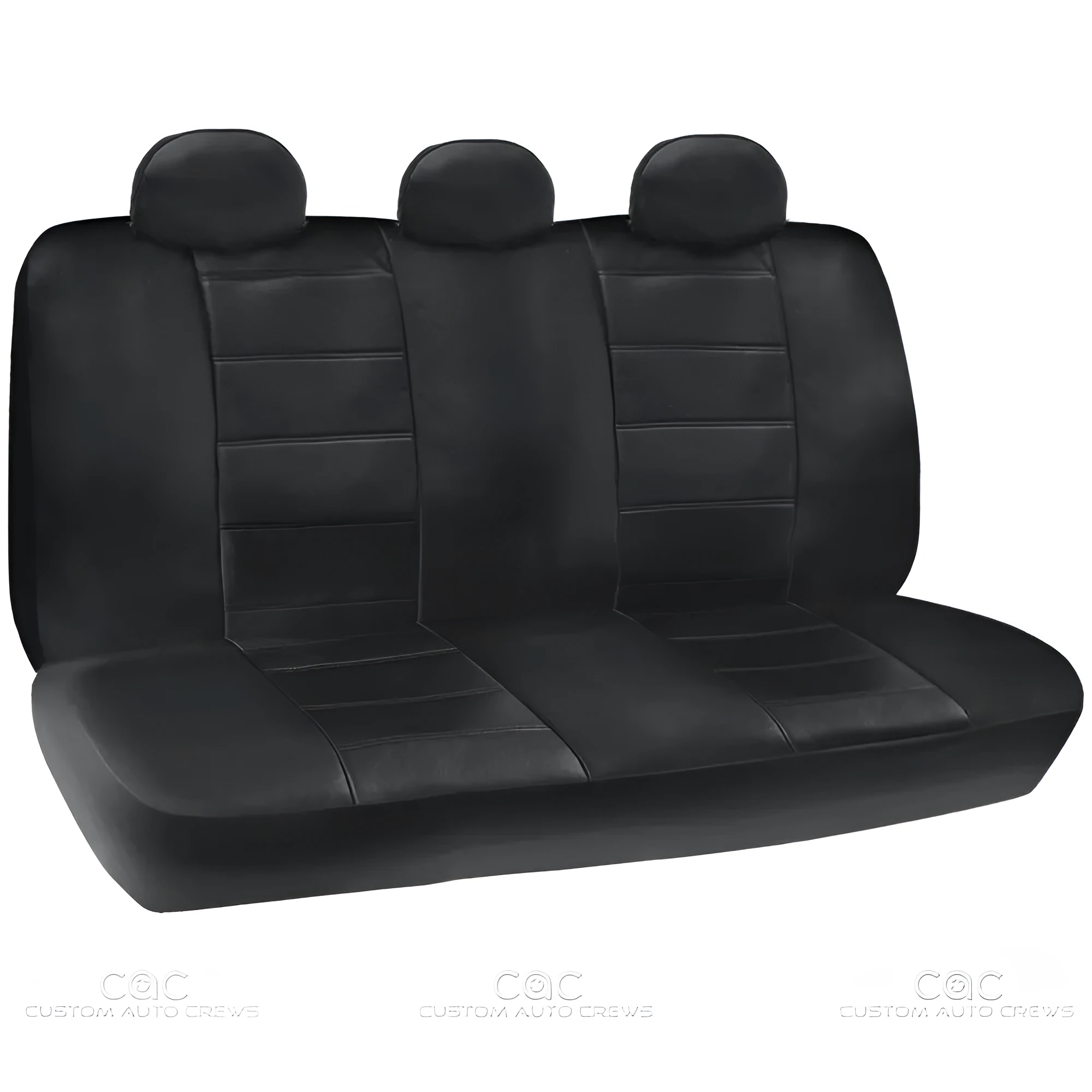 Car leather seat cover set 9-piece with installation hooks and English manual on vehicle seat