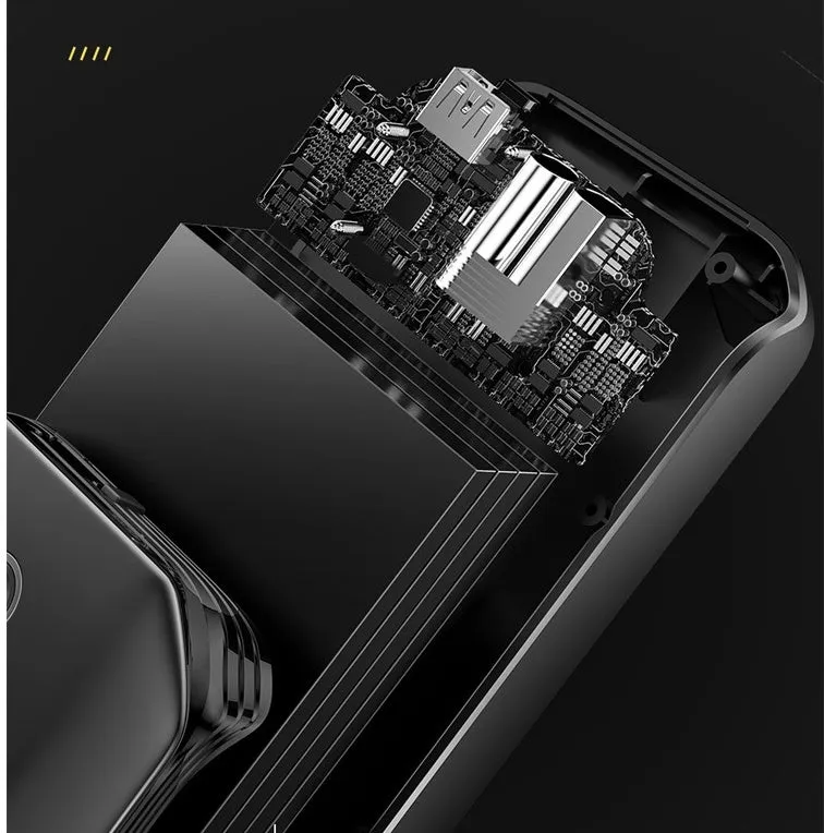 Super Energy 8000mAh car emergency starting power supply with LED flashlight in black plastic housing