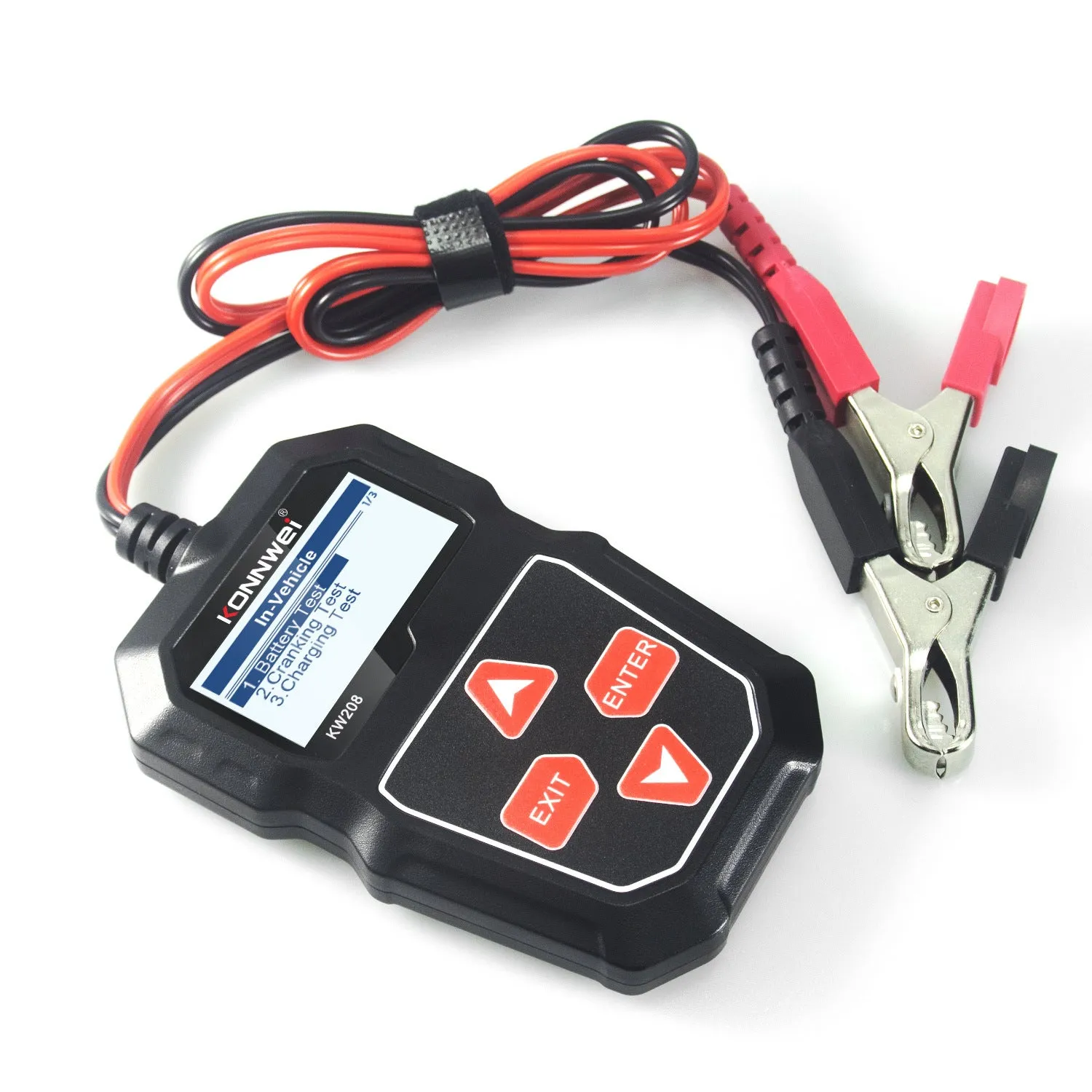 KONNWEI KW208 car battery resistance tester in black