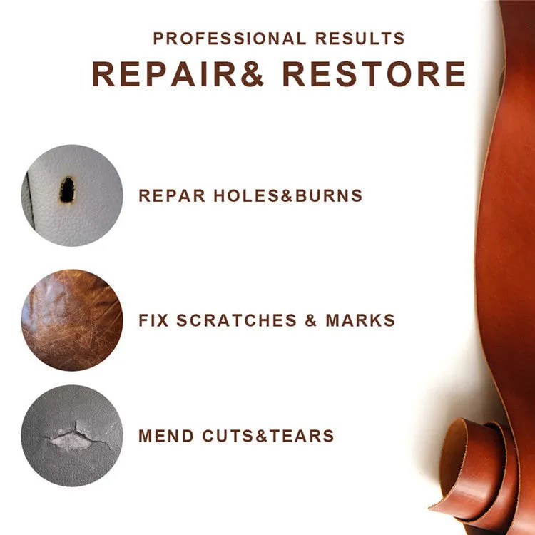 Leather repair cream for PVC leather in black and white tub with applicator