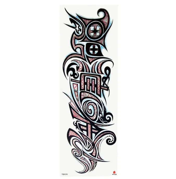 Full arm waterproof tattoo sticker 480x170mm with transfer process semi-manual production