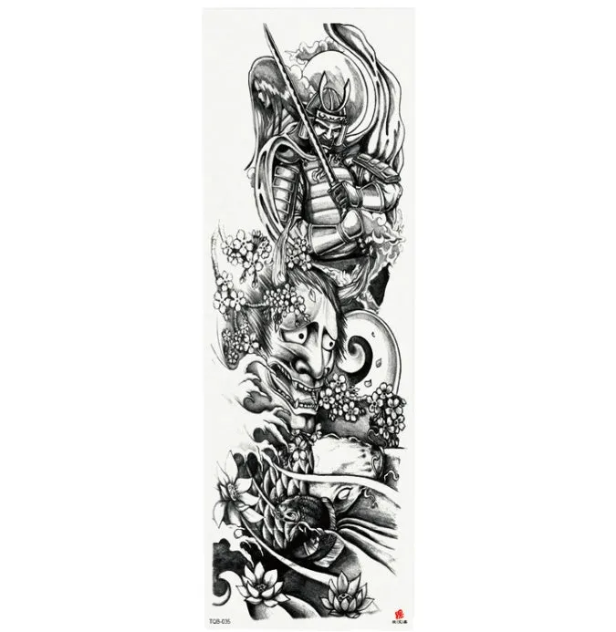 Full arm waterproof tattoo sticker 480x170mm with transfer process semi-manual production