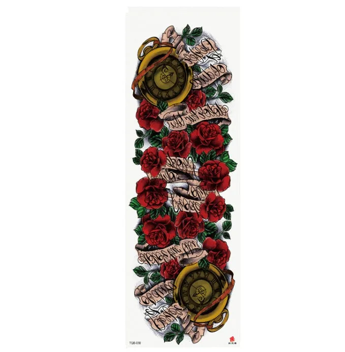 Full arm waterproof tattoo sticker 480x170mm with transfer process semi-manual production