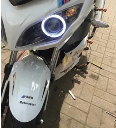 White LED angel eye ring daytime running light 100mm size car accessory