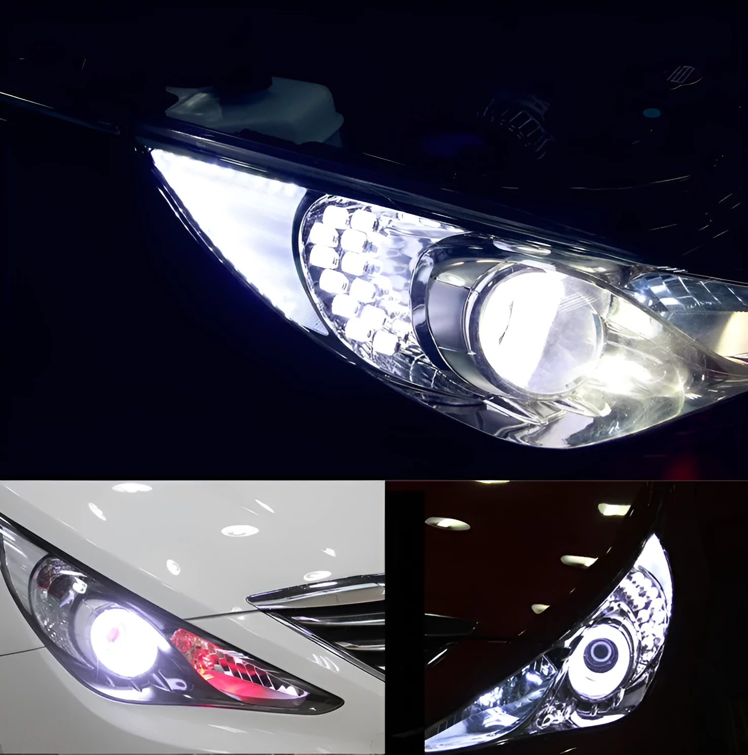 White LED angel eye ring daytime running light 100mm size car accessory