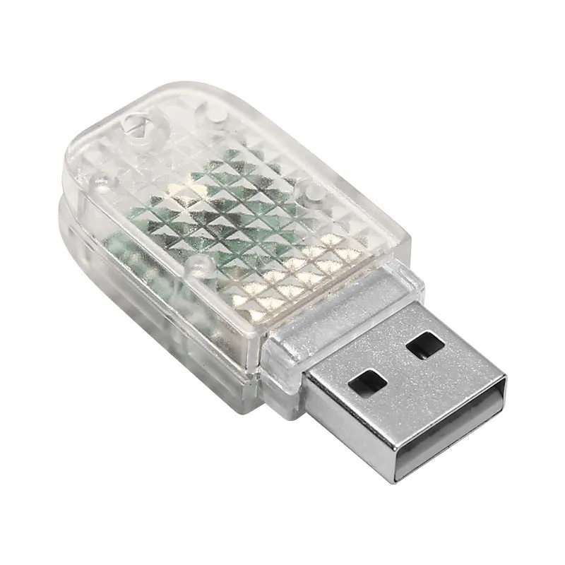 Car USB ambience light with touch controls and voice command for RGB mode